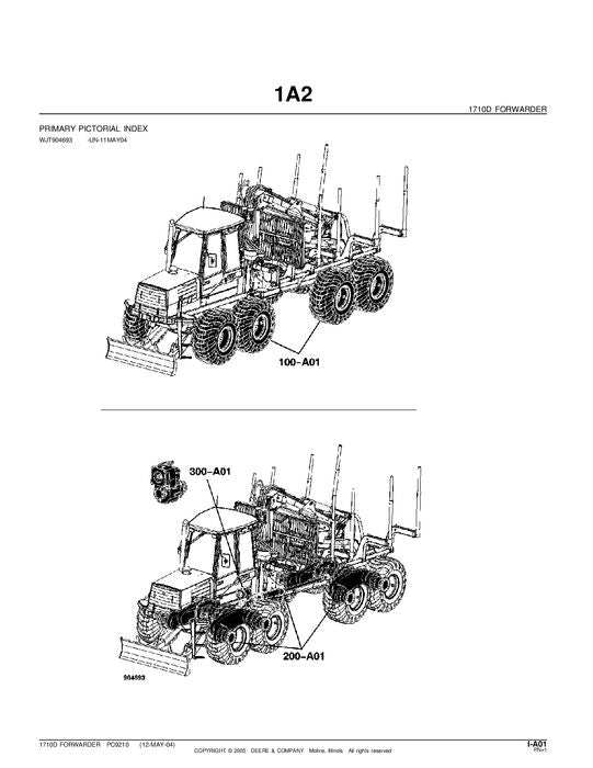 MANUEL DU CATALOGUE DES PIÈCES DE RECHANGE POUR TRANSPORTEUR JOHN DEERE 1710D 1711D