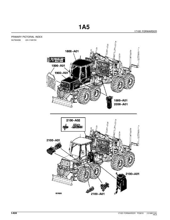 MANUEL DU CATALOGUE DES PIÈCES DE RECHANGE POUR TRANSPORTEUR JOHN DEERE 1710D 1711D