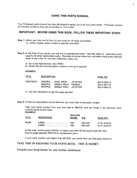 MANUEL DU CATALOGUE DES PIÈCES DU TRANSPORTEUR JOHN DEERE 610 967504-973069