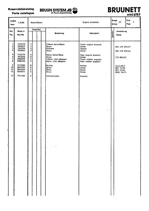 JOHN DEERE 678 FMG FORWARDER PARTS CATALOG MANUAL