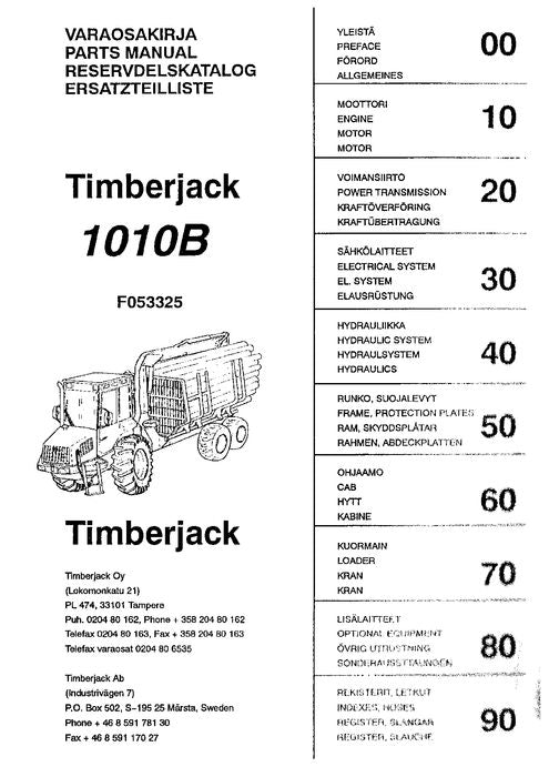 JOHN DEERE 1010B FORWARDER-TEILEKATALOGHANDBUCH Ser. 0103001-10106001-