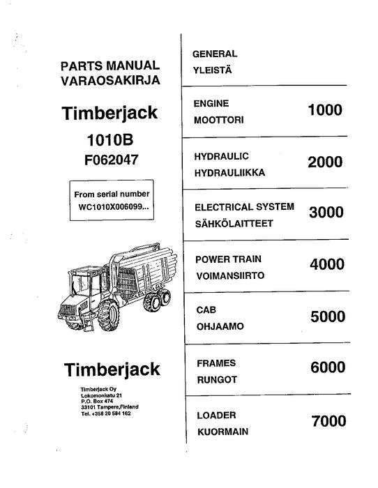 JOHN DEERE 1010B FORWARDER ERSATZTEILKATALOGHANDBUCH Ser. WC1010X006099-