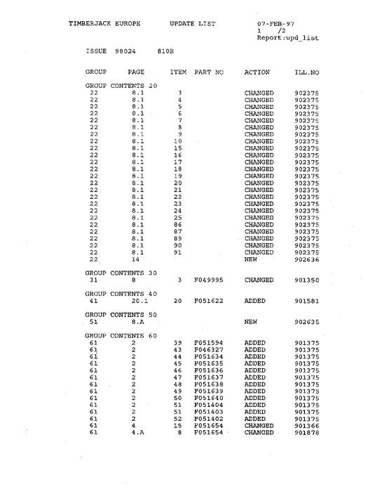 JOHN DEERE 810B FORWARDER PARTS CATALOG MANUAL 8100296-