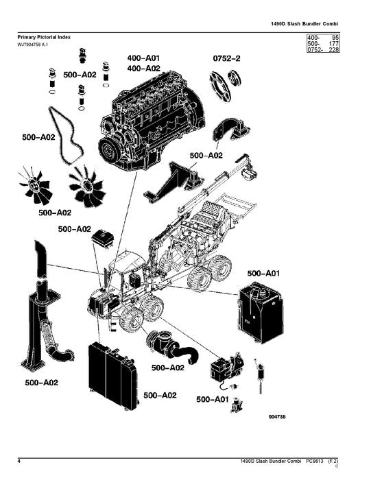 JOHN DEERE 1490D T3 FORWARDER-ERSATZTEILKATALOGHANDBUCH 002051-