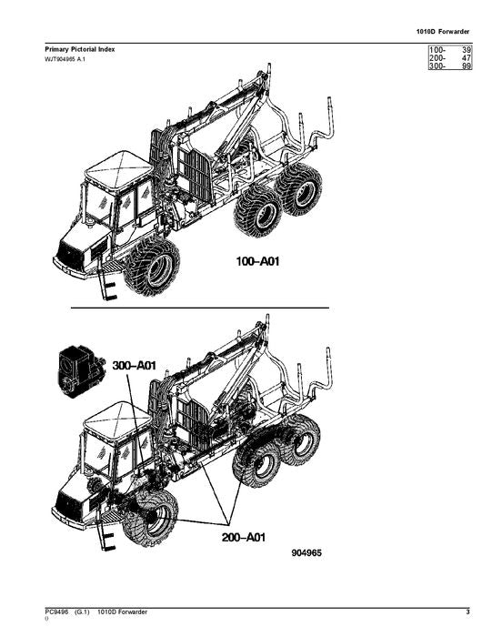 JOHN DEERE 1010D T3 FORWARDER-TEILEKATALOGHANDBUCH