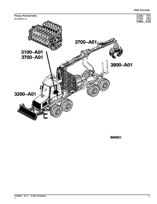 MANUEL DU CATALOGUE DES PIÈCES DU TRANSPORTEUR JOHN DEERE 1010D T3