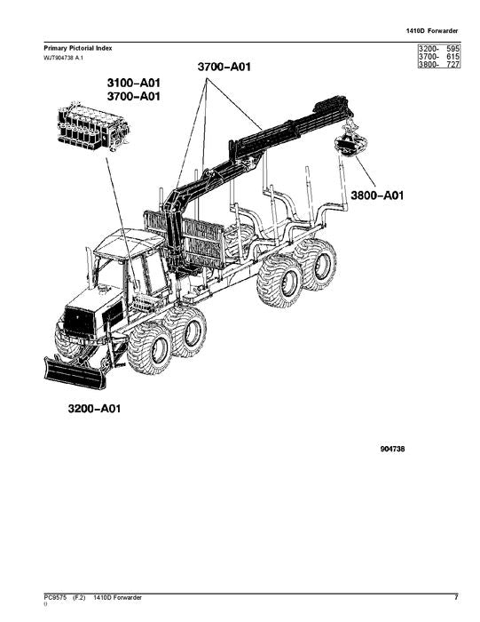 MANUEL DU CATALOGUE DES PIÈCES DU TRANSPORTEUR JOHN DEERE 1710D T3 1711D