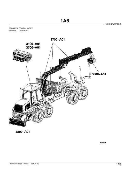 JOHN DEERE 1510E FORWARDER-ERSATZTEILKATALOGHANDBUCH