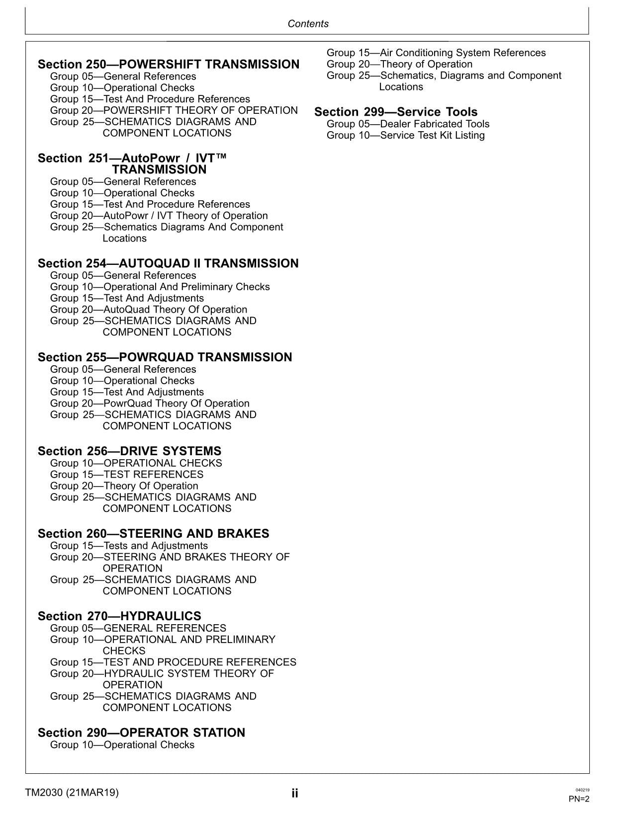 JOHN DEERE 7610 7710 7810 TRAKTOR-BETRIEBSTESTHANDBUCH