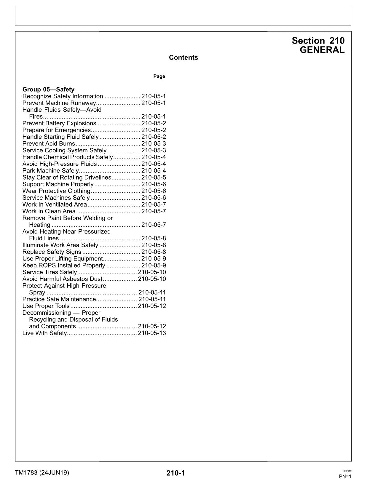 JOHN DEERE 9300T  9400T TRACTOR OPERATION TEST MANUAL #1