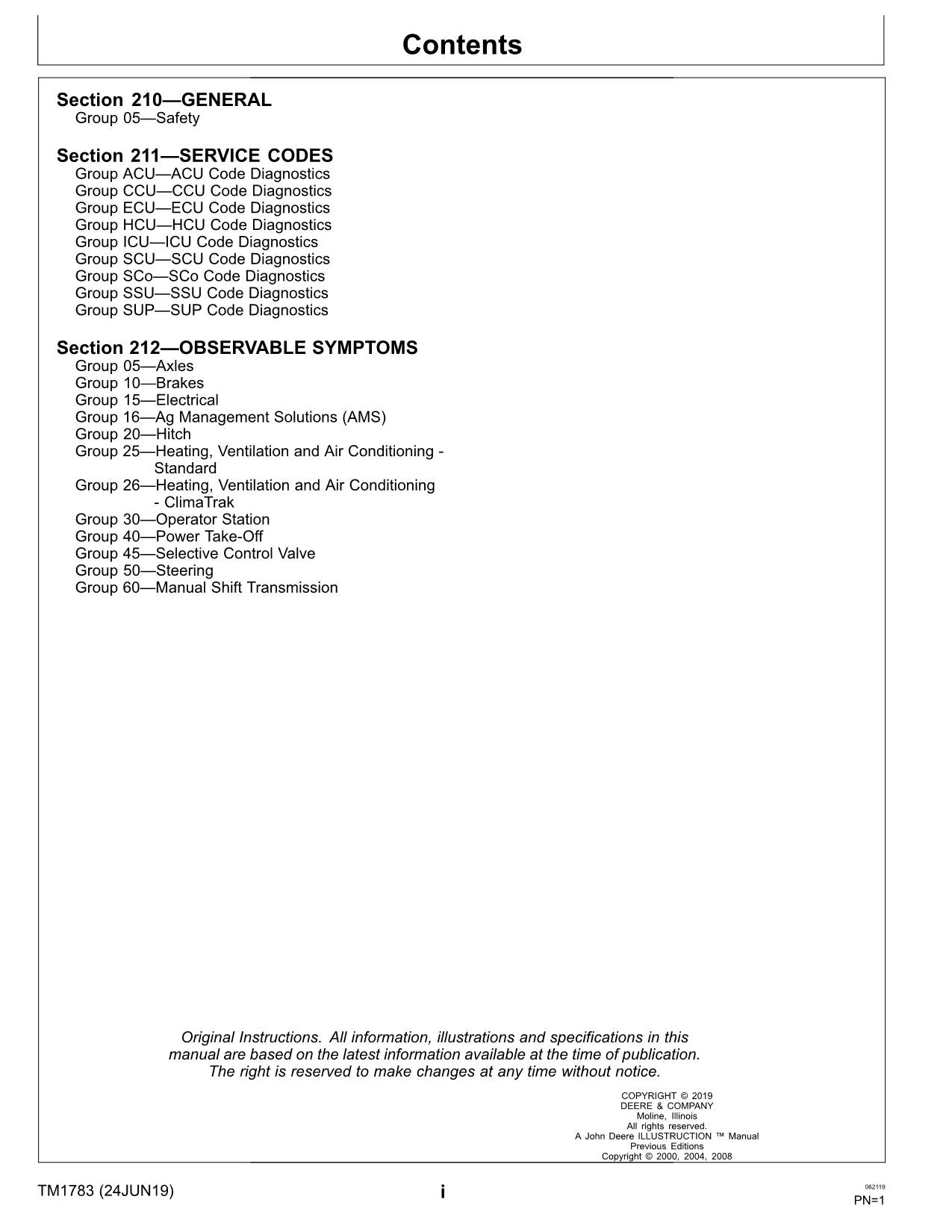 JOHN DEERE 9300T 9400T TRAKTOR-BETRIEBSTESTHANDBUCH Nr. 1