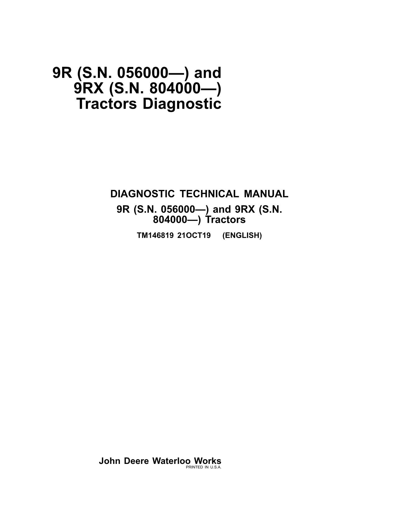 JOHN DEERE 9370R 9420R 9420RX 9470R 9470RX TRAKTOR-BETRIEBSTESTHANDBUCH Nr. 2