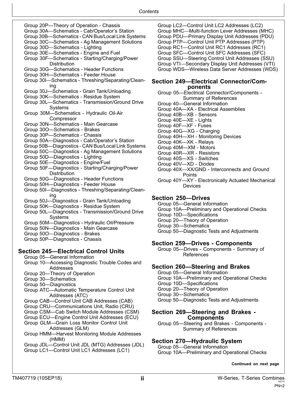 JOHN DEERE W540 W550 W650 W660 MÄHDRESCHER DIAGNOSEHANDBUCH TM407719