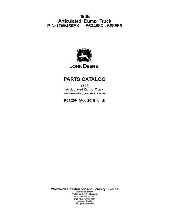 MANUEL DU CATALOGUE DES PIÈCES DE RECHANGE POUR CAMION À BENNE BASCULANTE JOHN DEERE 460E #2