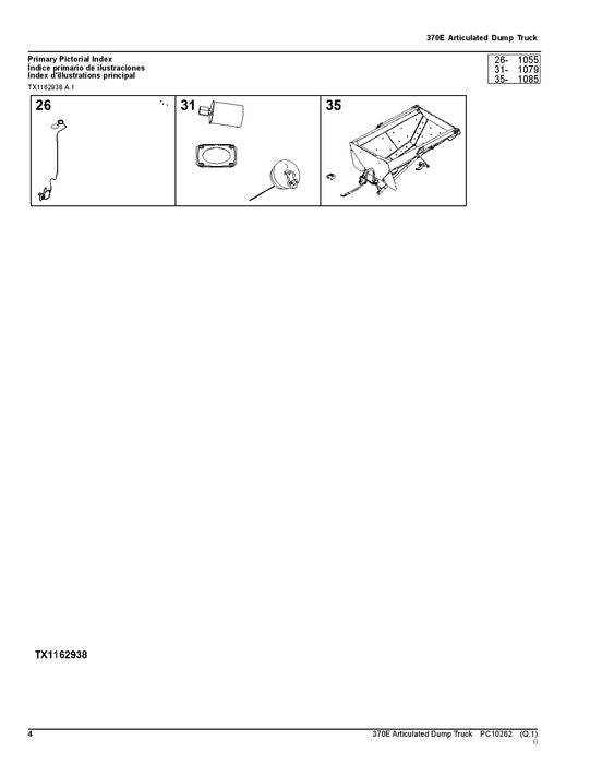 JOHN DEERE 370E MULDENKIPPER ERSATZTEILKATALOGHANDBUCH #2