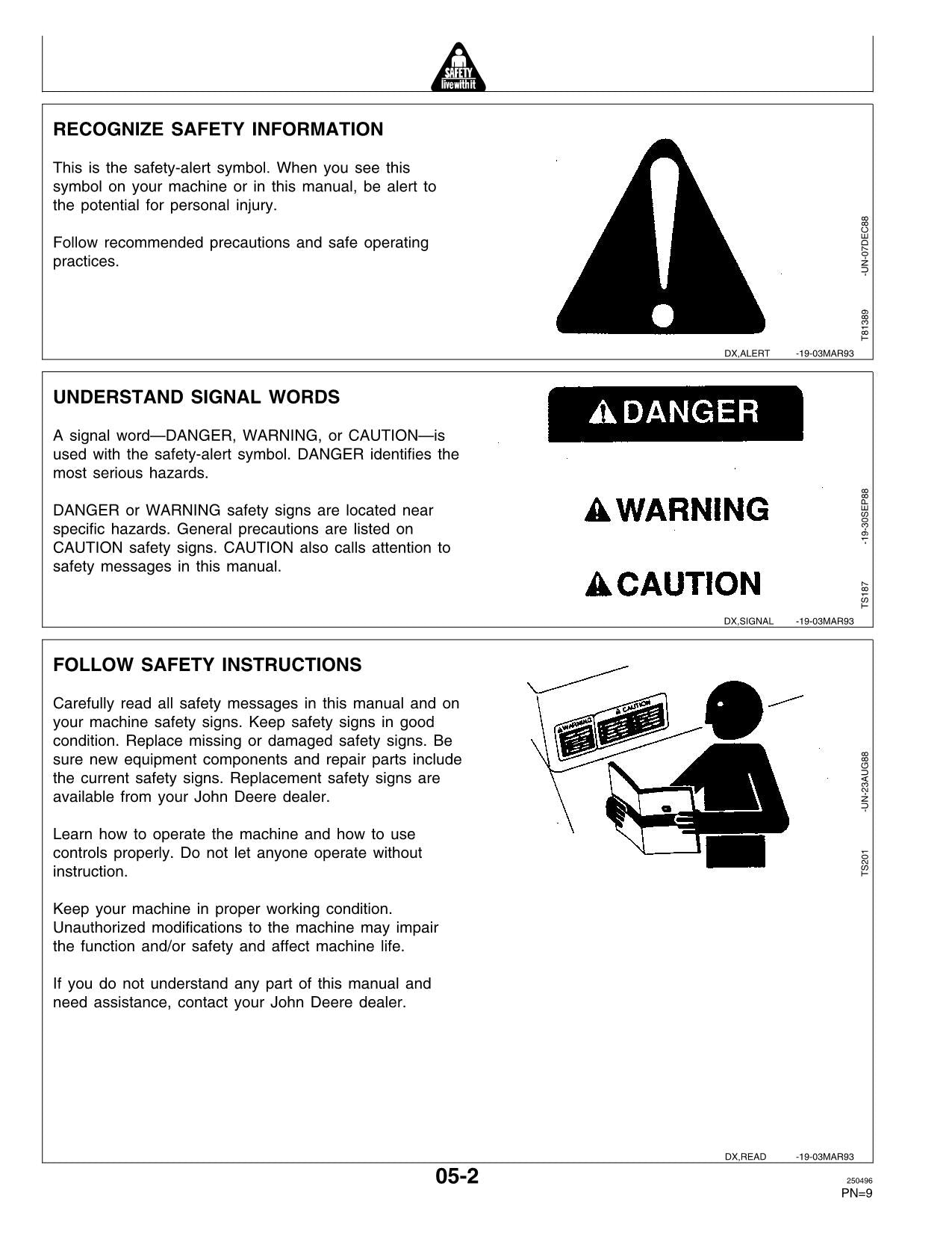 JOHN DEERE 482C FORKLIFT OPERATORS MANUAL