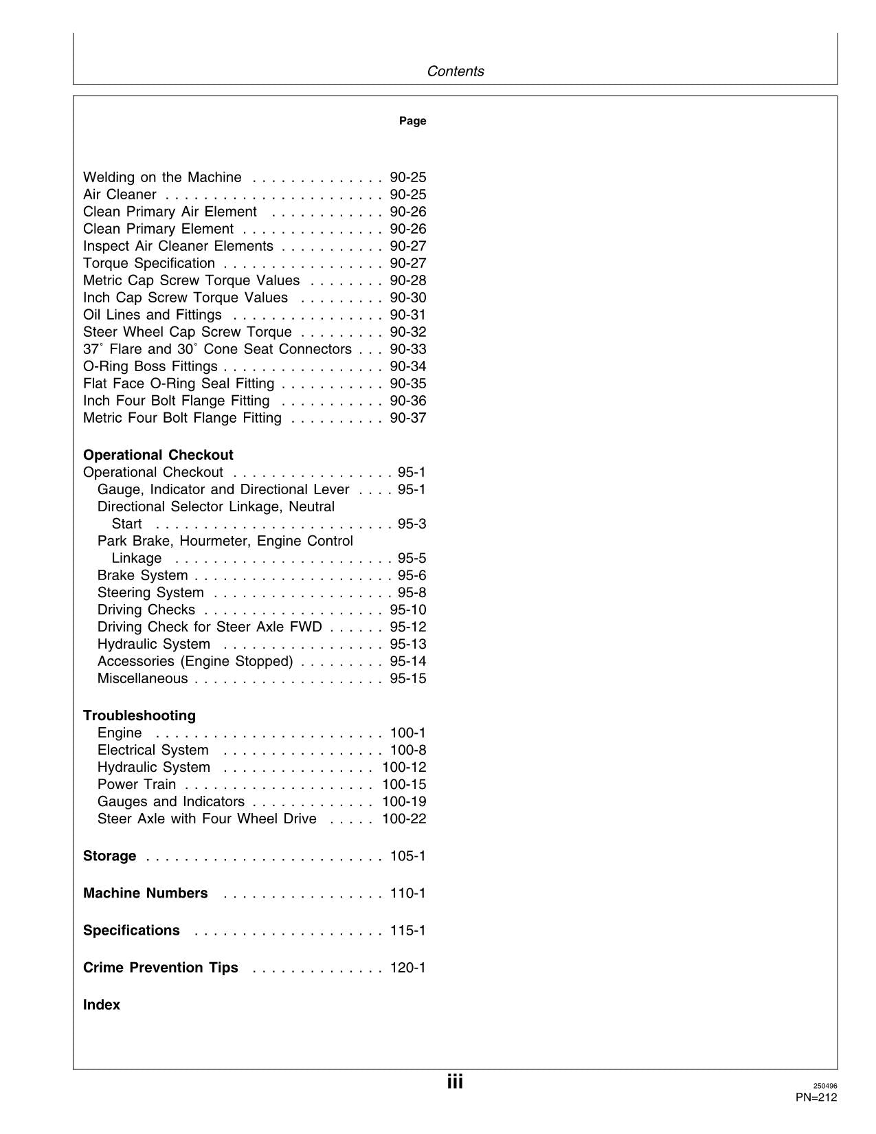 JOHN DEERE 482C FORKLIFT OPERATORS MANUAL