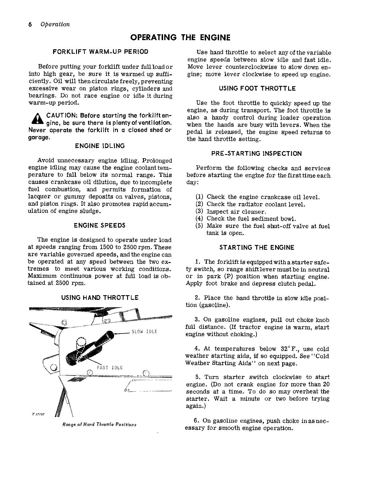 JOHN DEERE 480 FORKLIFT OPERATORS MANUAL