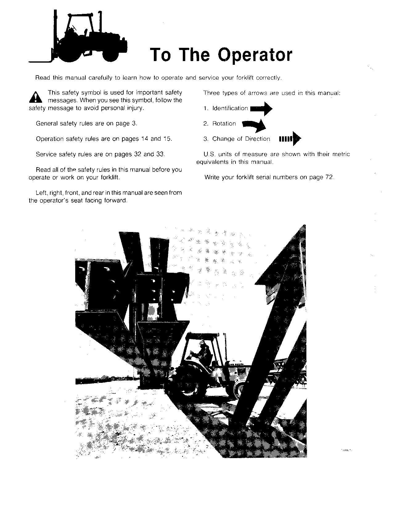 JOHN DEERE 480C FORKLIFT OPERATORS MANUAL