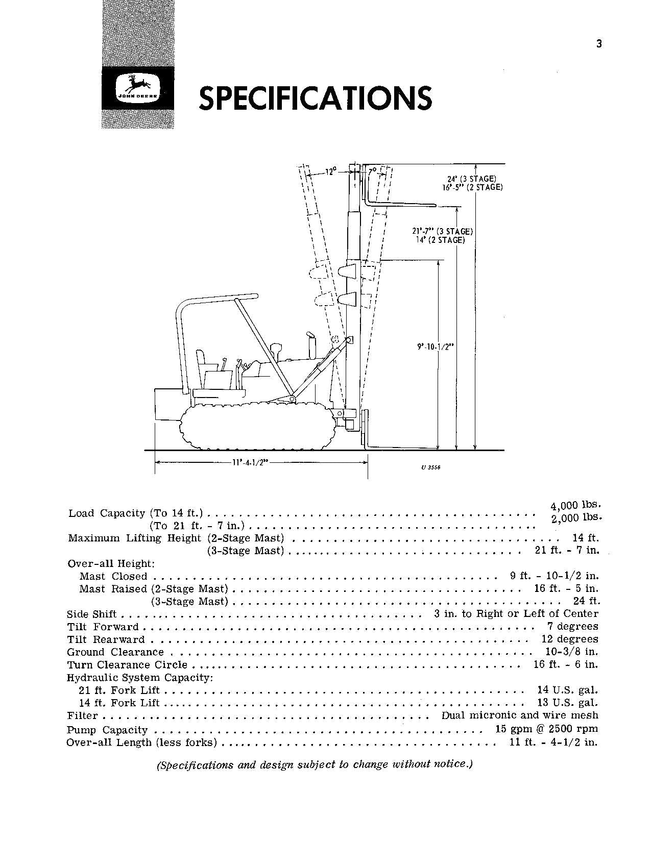 JOHN DEERE 30 GABELSTAPLER-BEDIENUNGSANLEITUNG