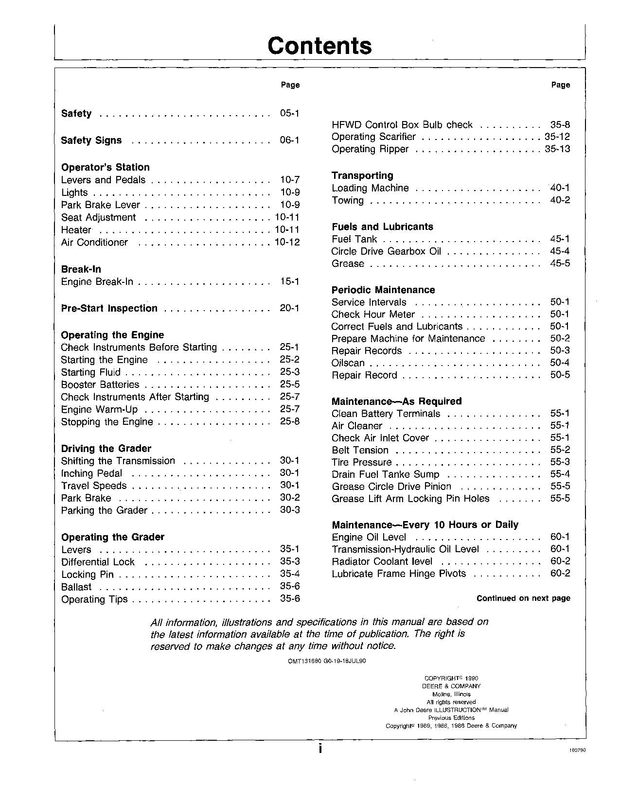 JOHN DEERE 770B 770BH 772B 772BH MOTOR GRADER OPERATORS MANUAL #2