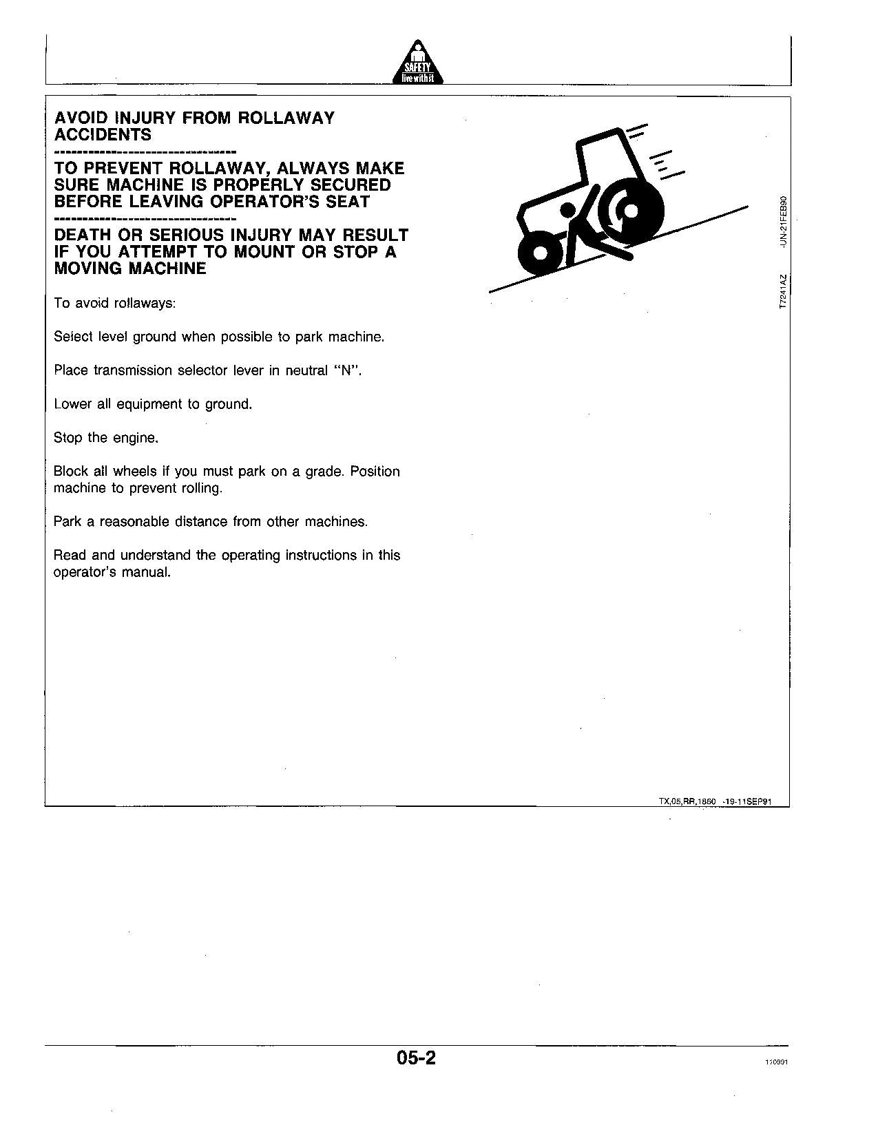 MANUEL D'UTILISATION DE LA NIVELEUSE AUTOMOBILE JOHN DEERE 570B #1