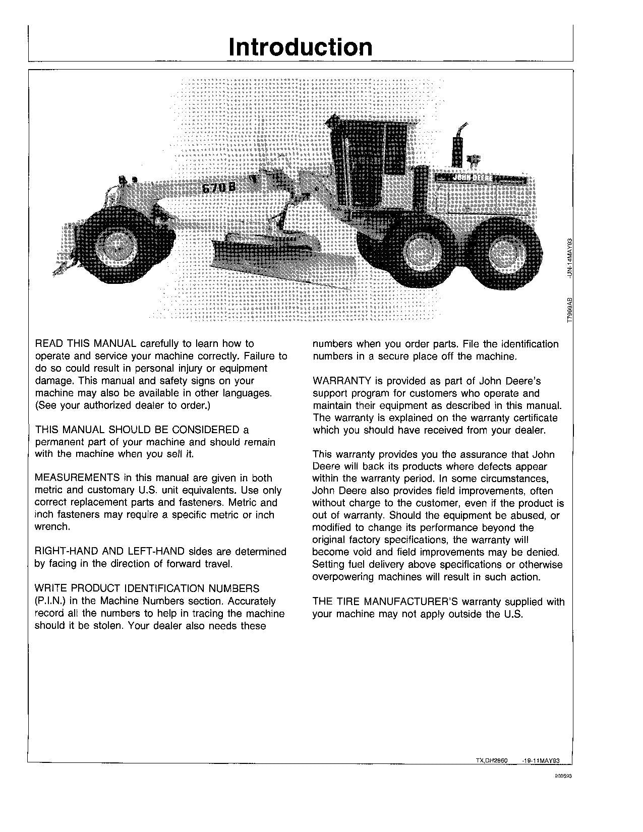 JOHN DEERE 670B 672B MOTOR GRADER OPERATORS MANUAL #3