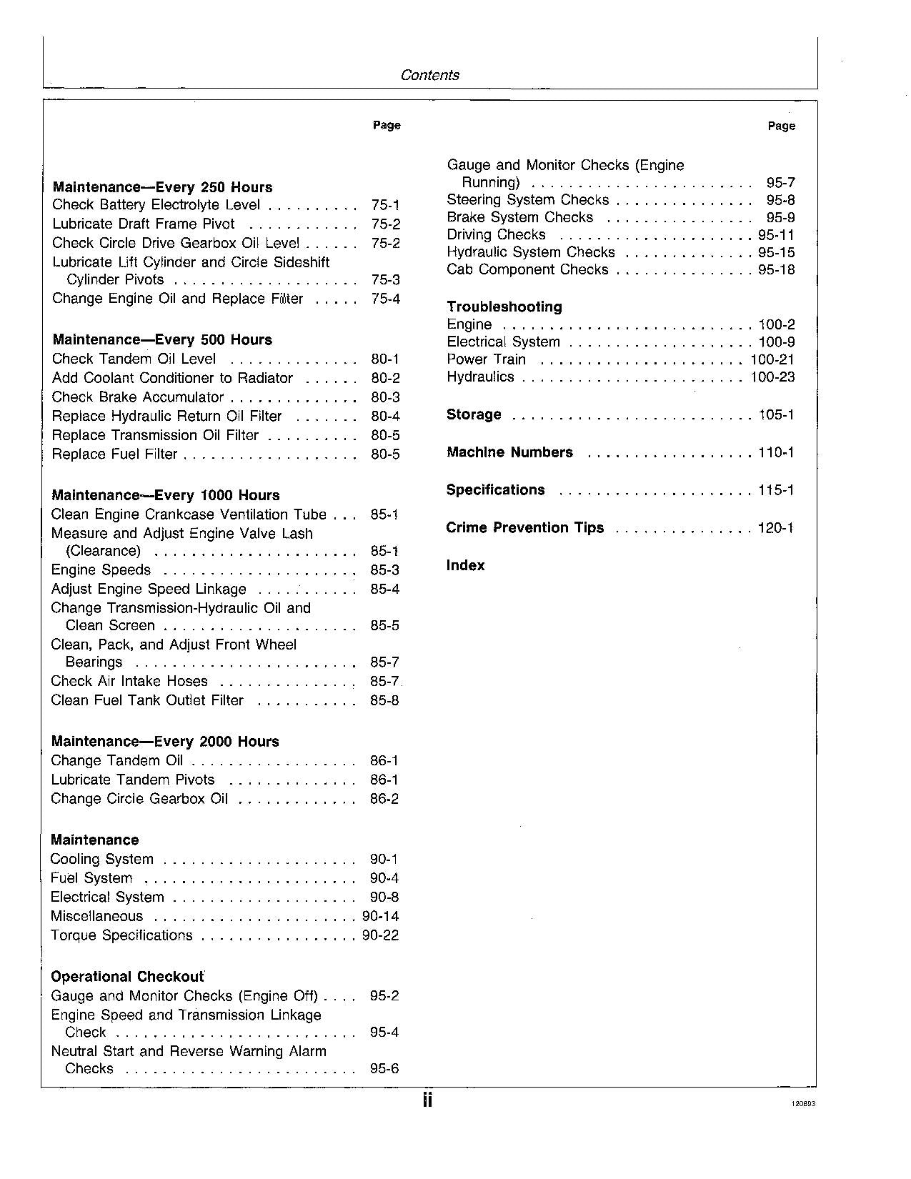 JOHN DEERE 570B MOTOR GRADER OPERATORS MANUAL #2