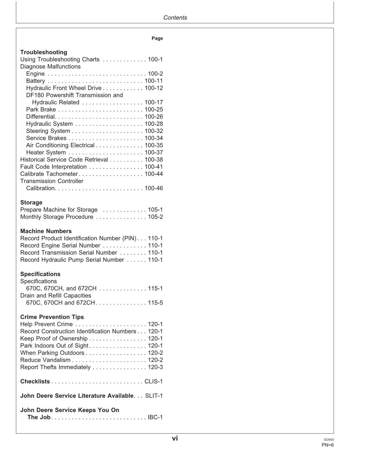 JOHN DEERE 670C 670CH 672CH MOTOR GRADER OPERATORS MANUAL