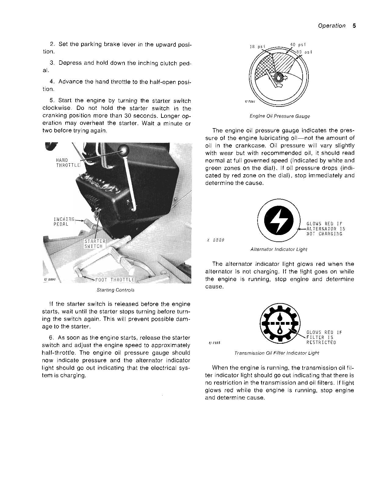 JOHN DEERE 570 MOTOR GRADER OPERATORS MANUAL