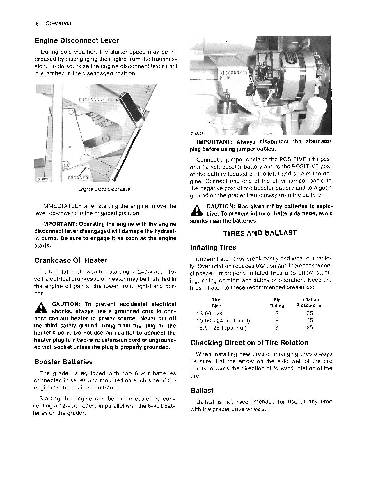 JOHN DEERE 570 MOTOR GRADER OPERATORS MANUAL