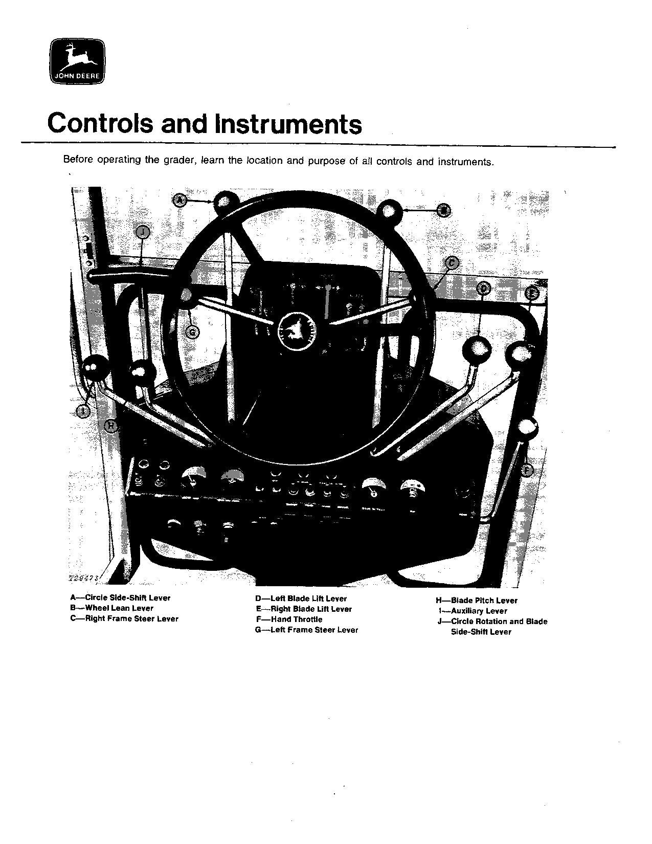 JOHN DEERE 570A MOTOR GRADER OPERATORS MANUAL #2