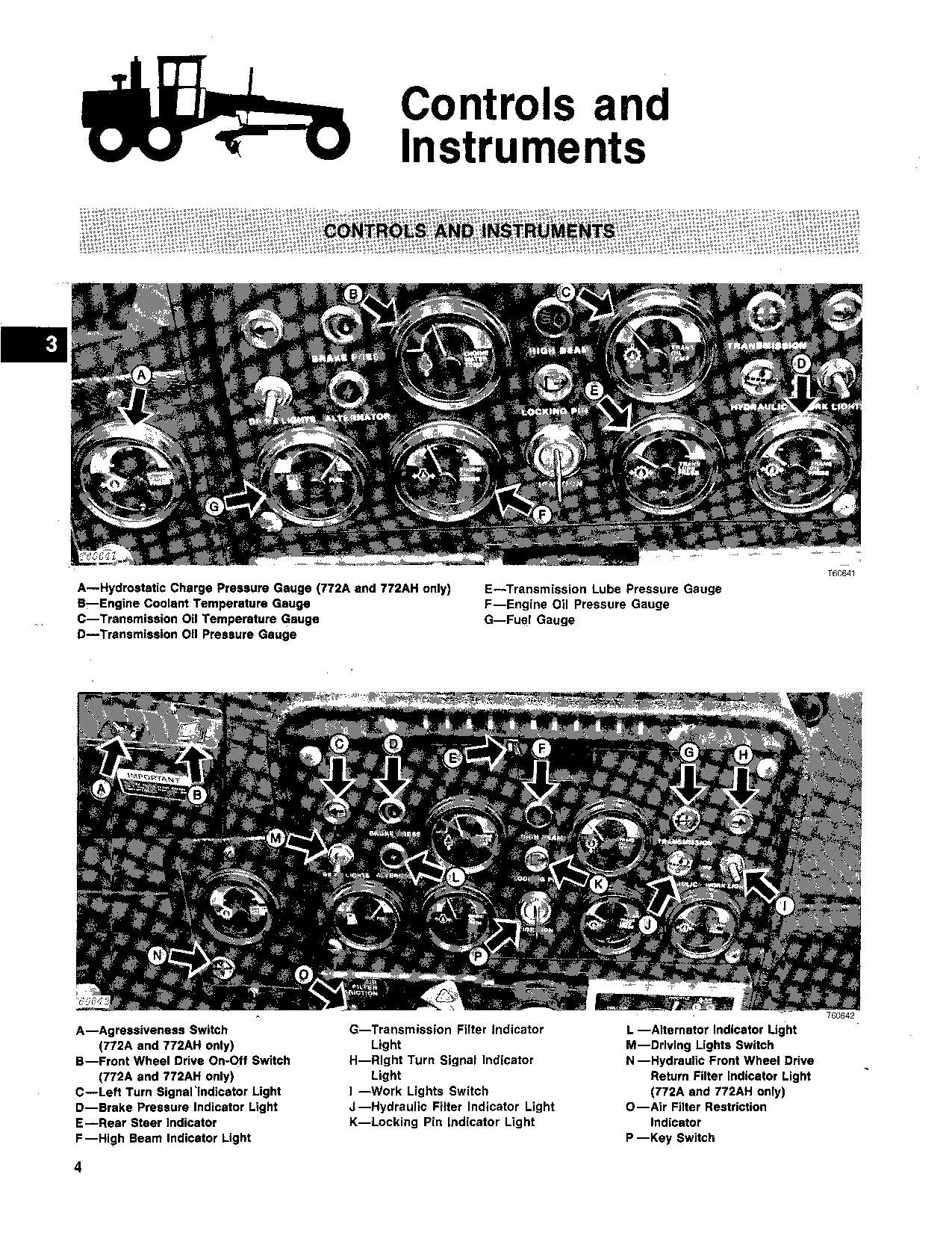 JOHN DEERE 770A 770AH 772A 772AH MOTOR GRADER OPERATORS MANUAL