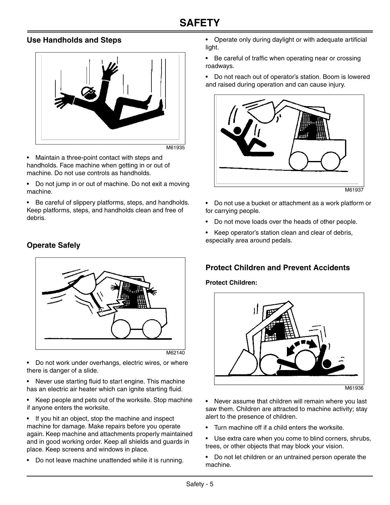 JOHN DEERE 260 270 SKID STEER OPERATORS MANUAL #1