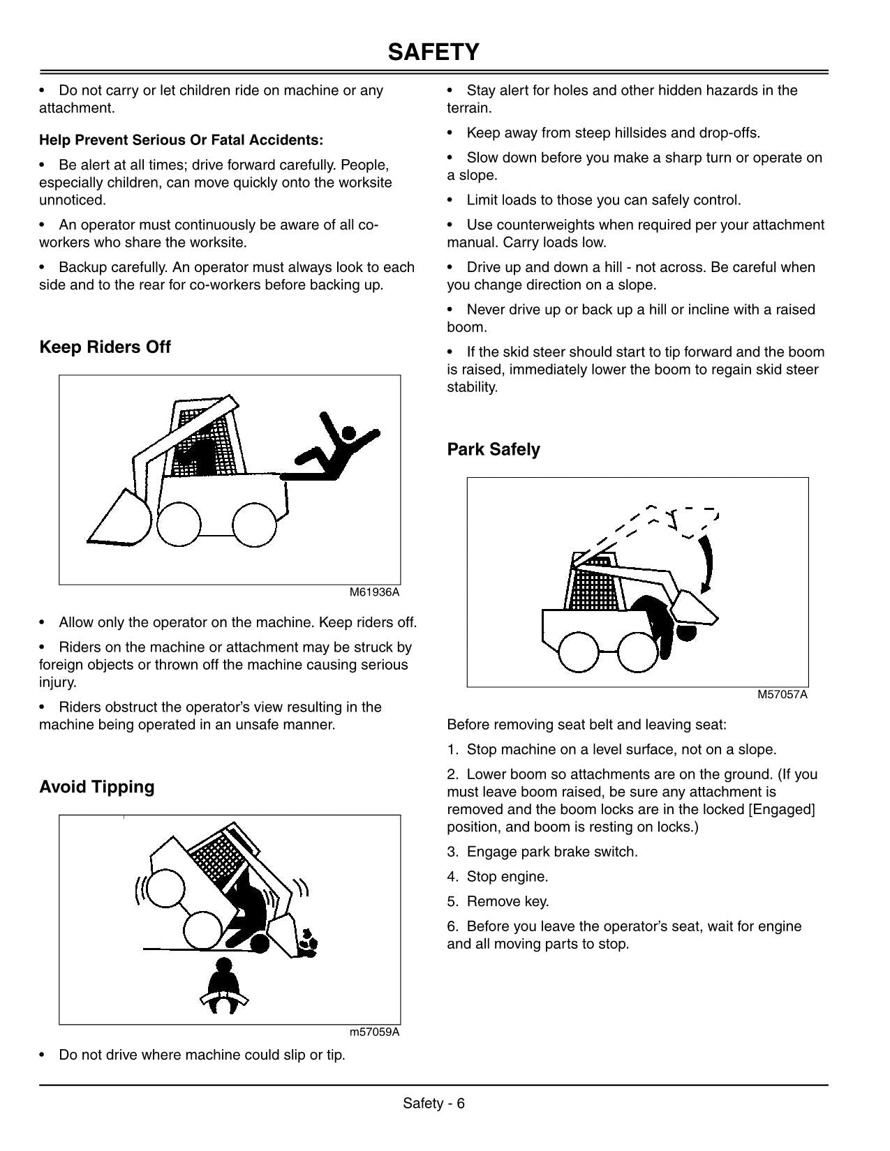 JOHN DEERE 260 270 SKID STEER OPERATORS MANUAL #1