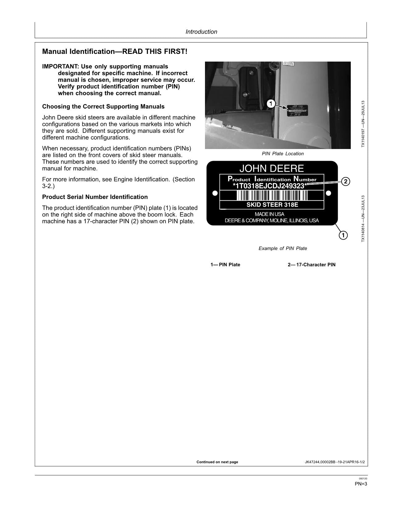 JOHN DEERE 318E 320E 324E SKID STEER OPERATORS MANUAL + BONUS