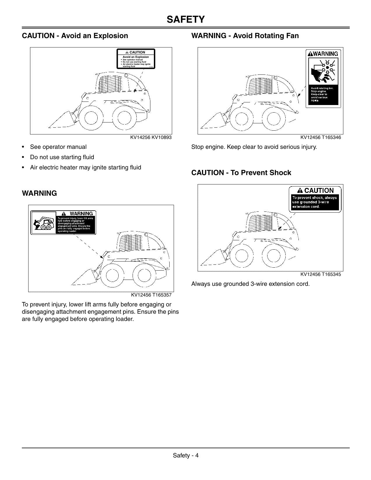 JOHN DEERE 280 SKID STEER OPERATORS MANUAL