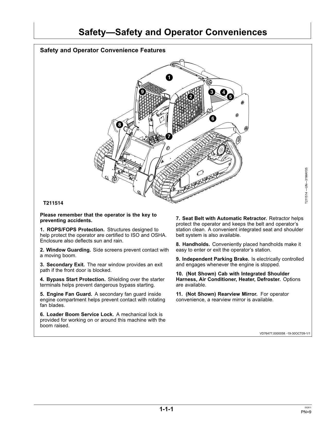 JOHN DEERE CT322 CT332 SKID STEER OPERATORS MANUAL + !BONUS!