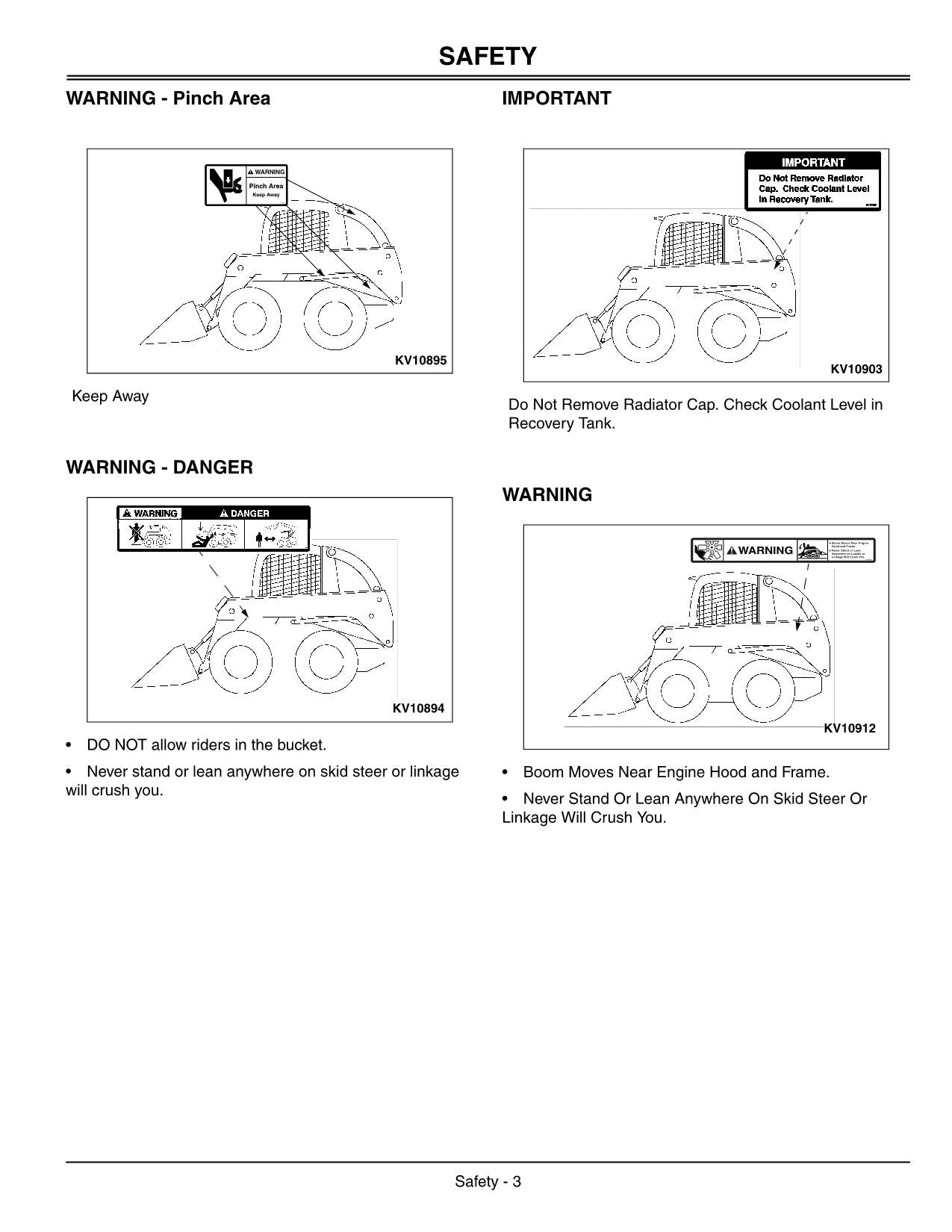 JOHN DEERE 240 250 SKID STEER OPERATORS MANUAL #1