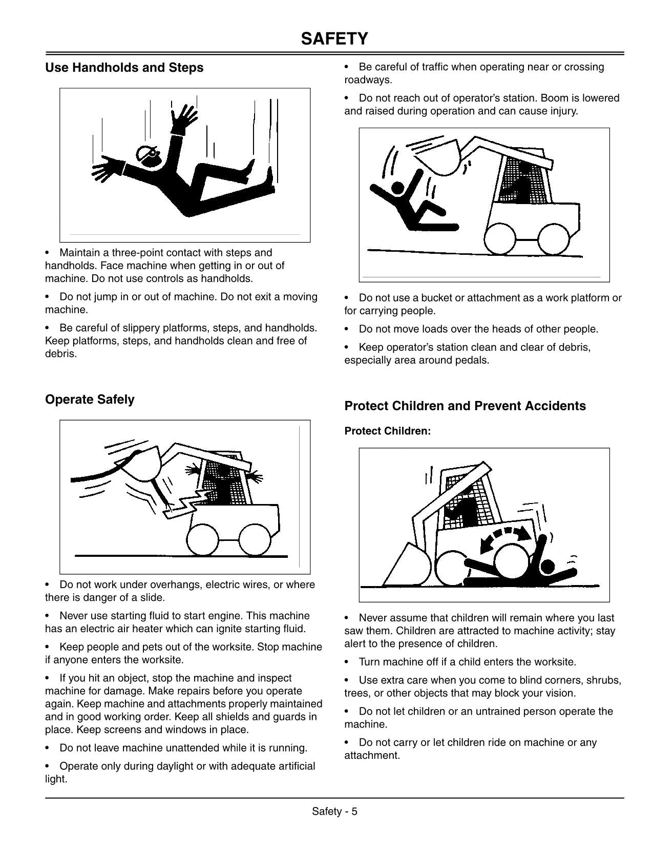 JOHN DEERE 240 250 SKID STEER OPERATORS MANUAL #1