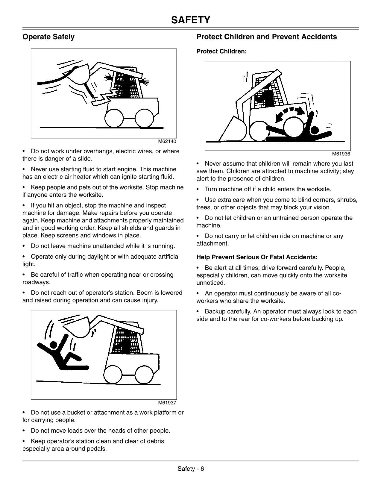 JOHN DEERE 240 250 SKID STEER OPERATORS MANUAL #2