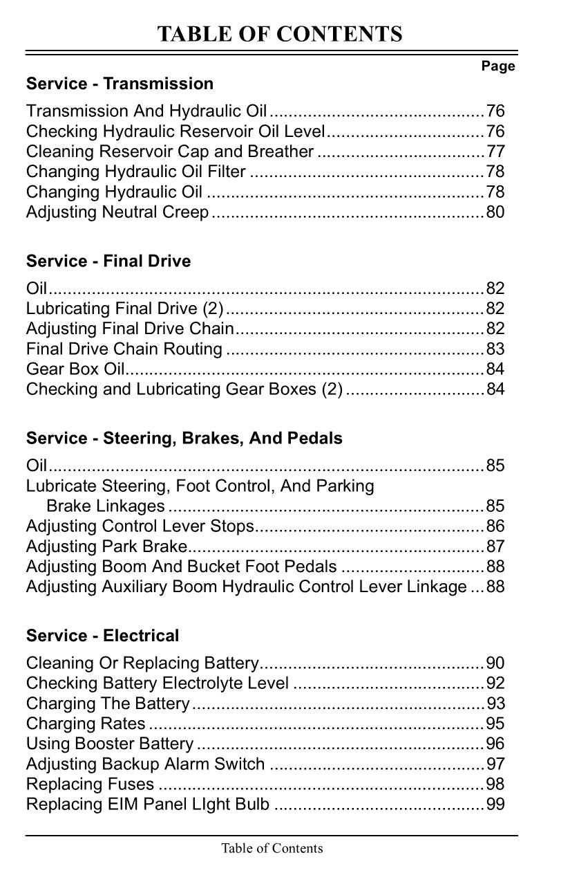 JOHN DEERE 8875 SKID STEER OPERATORS MANUAL #1