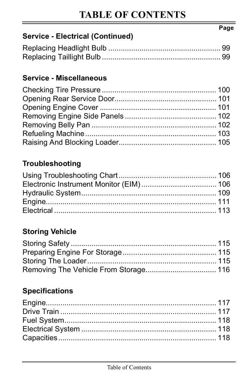 JOHN DEERE 8875 SKID STEER OPERATORS MANUAL #1