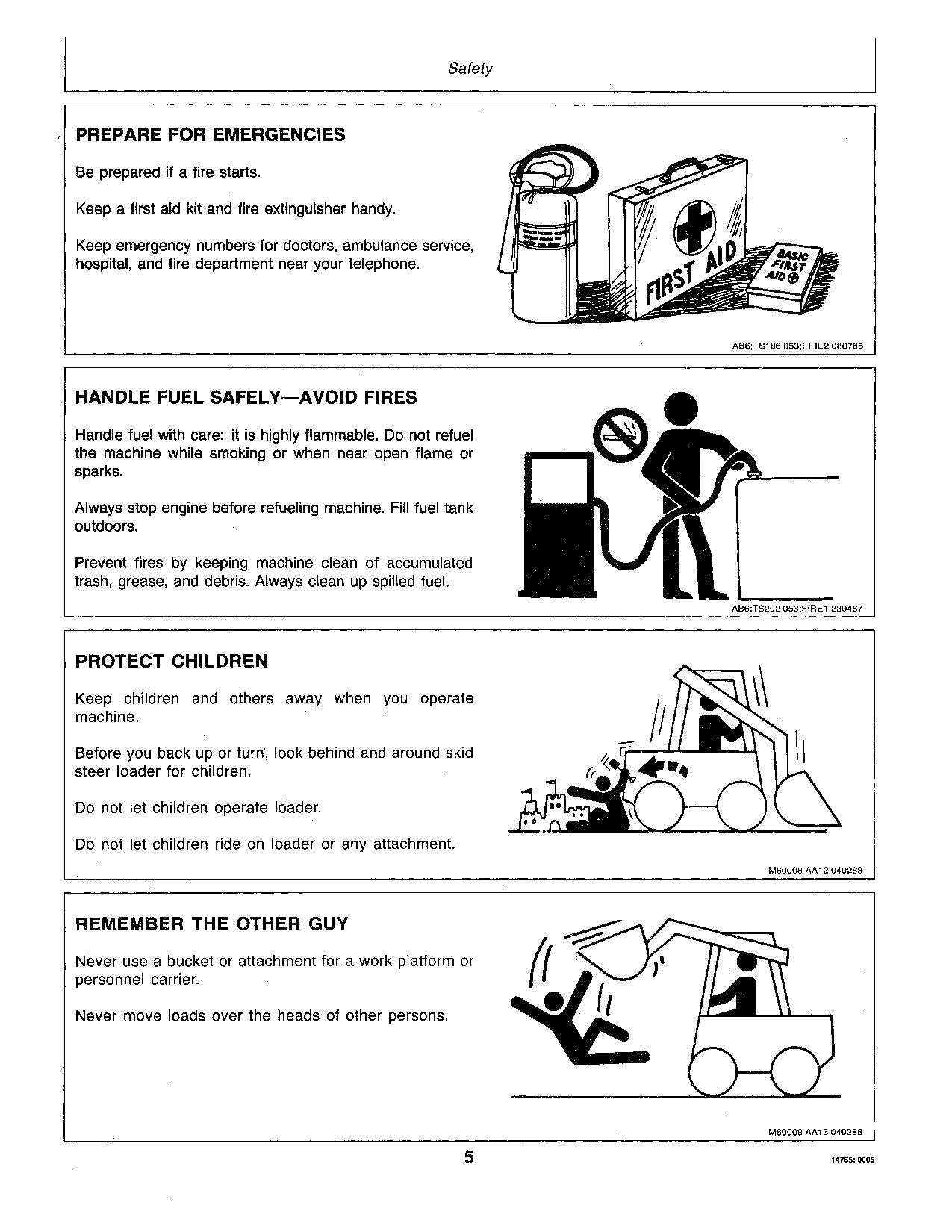 JOHN DEERE 60 SKID STEER OPERATORS MANUAL OMM77702