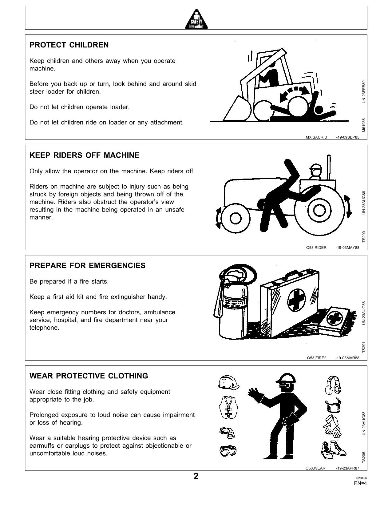 JOHN DEERE 375 SKID STEER OPERATORS MANUAL