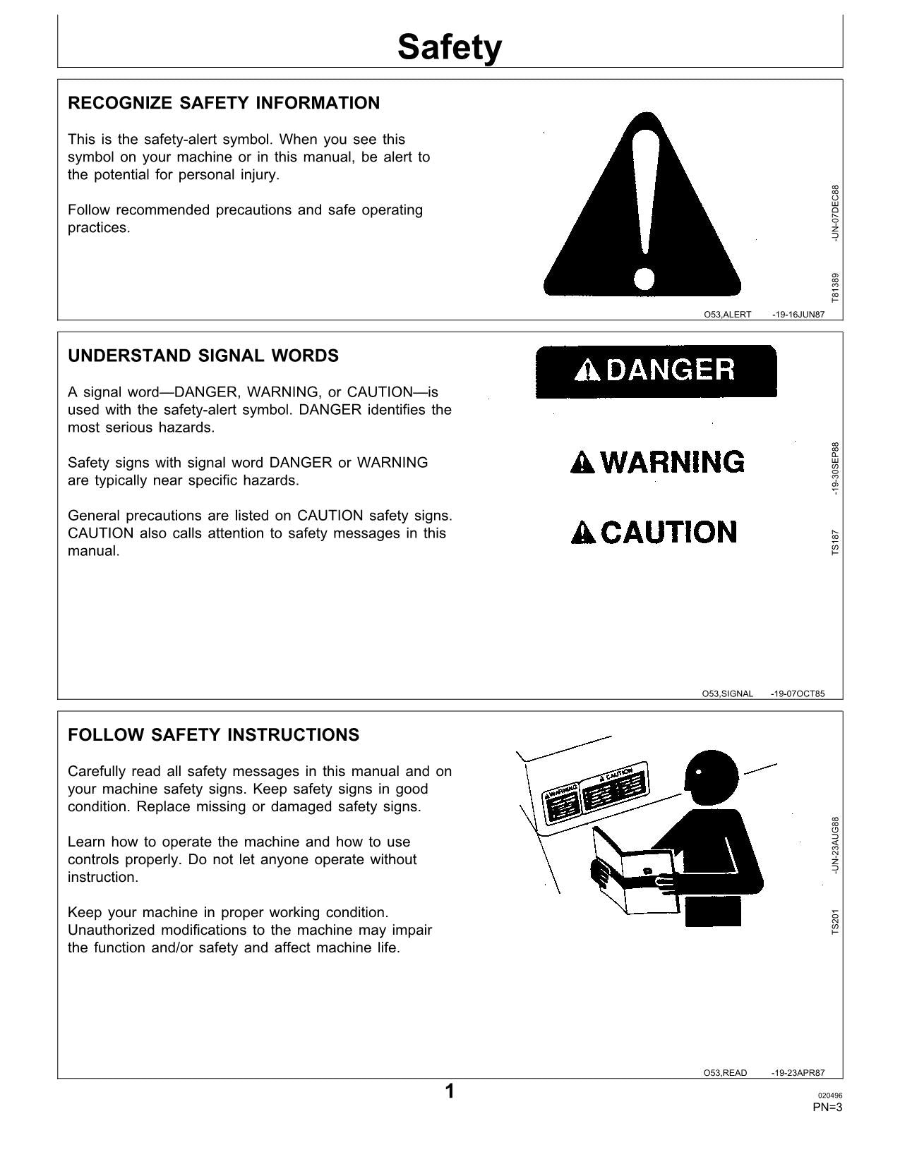 JOHN DEERE 375 SKID STEER OPERATORS MANUAL