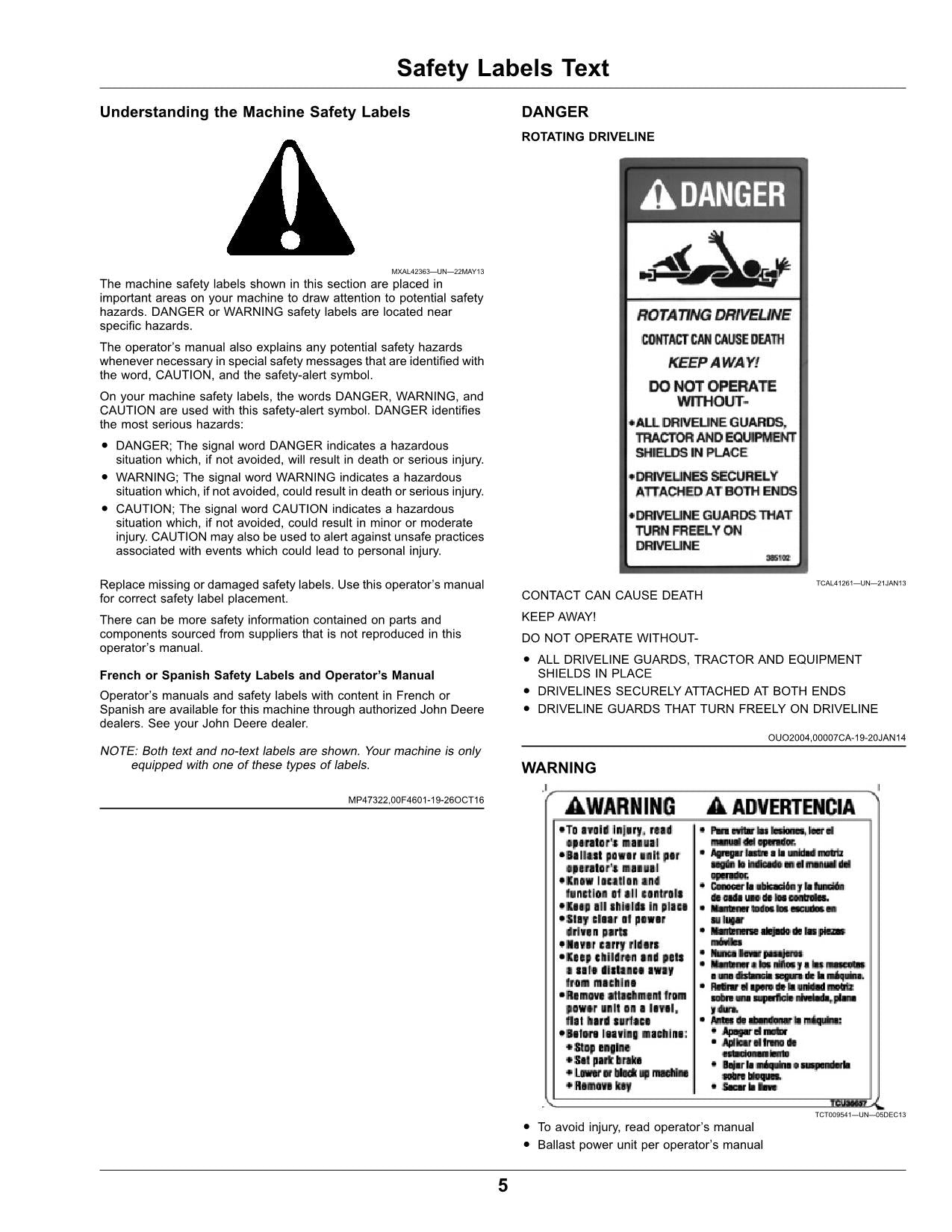 JOHN DEERE 1000 1500 2000 TRAKTOR-BETRIEBSHANDBUCH Nr. 7