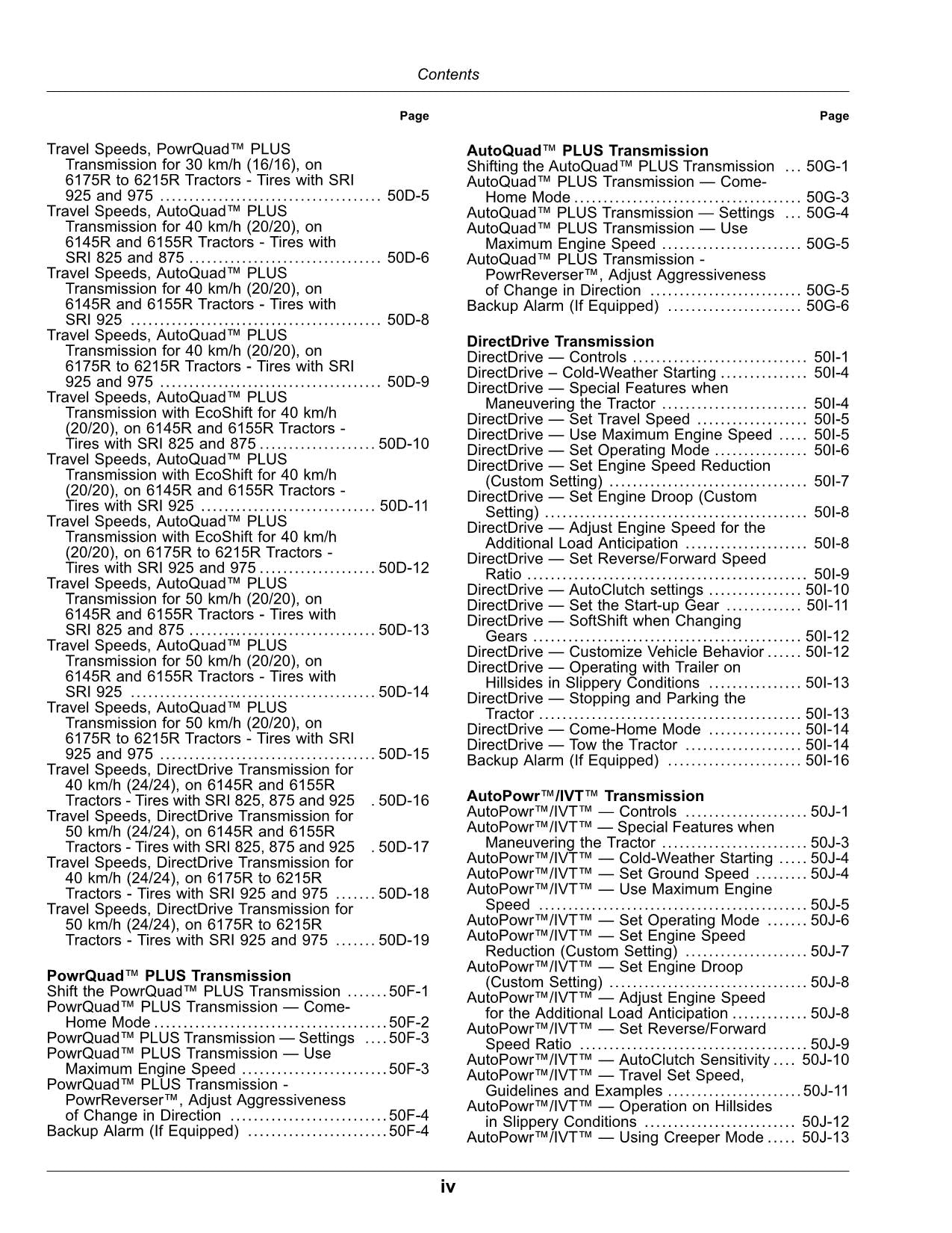 JOHN DEERE 6145R 6155R 6155RH 6175R 6195R 6215R TRACTOR OPERATORS MANUAL