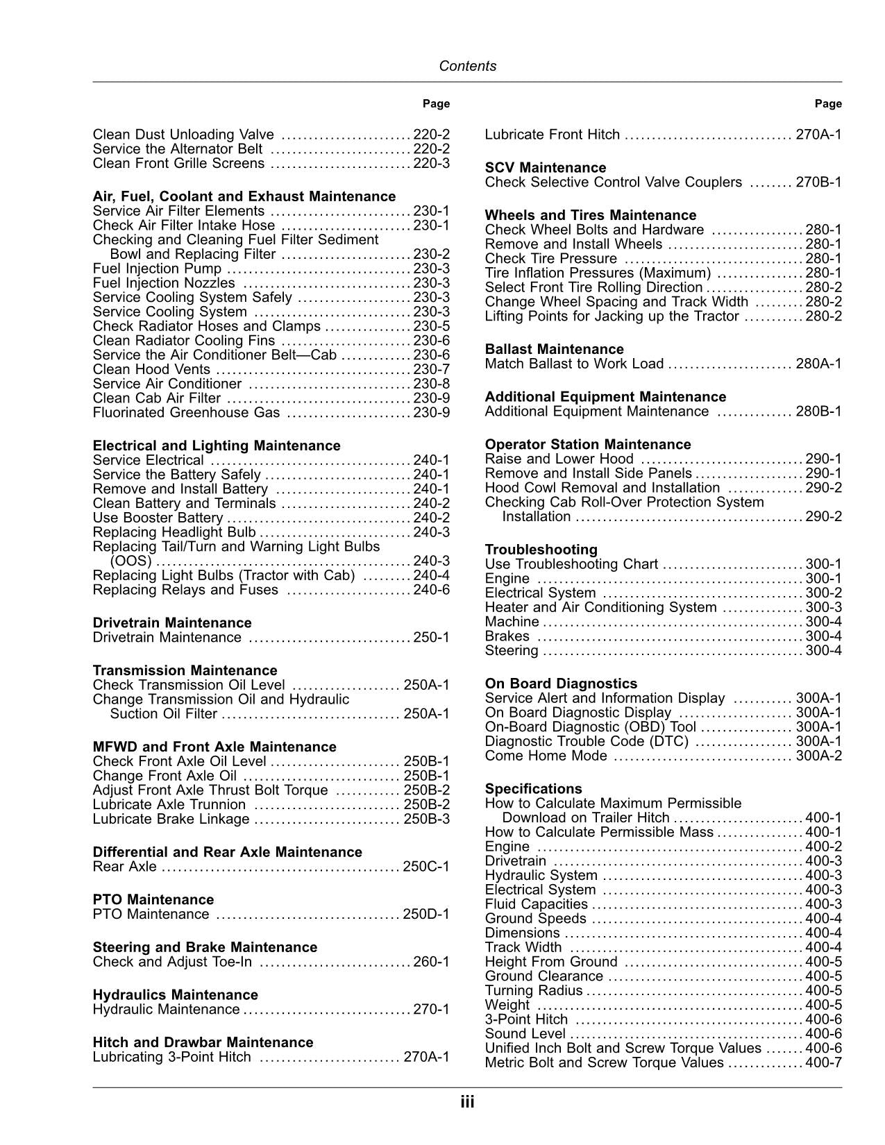 JOHN DEERE 3033R 3038R 3045R TRACTOR OPERATORS MANUAL #2