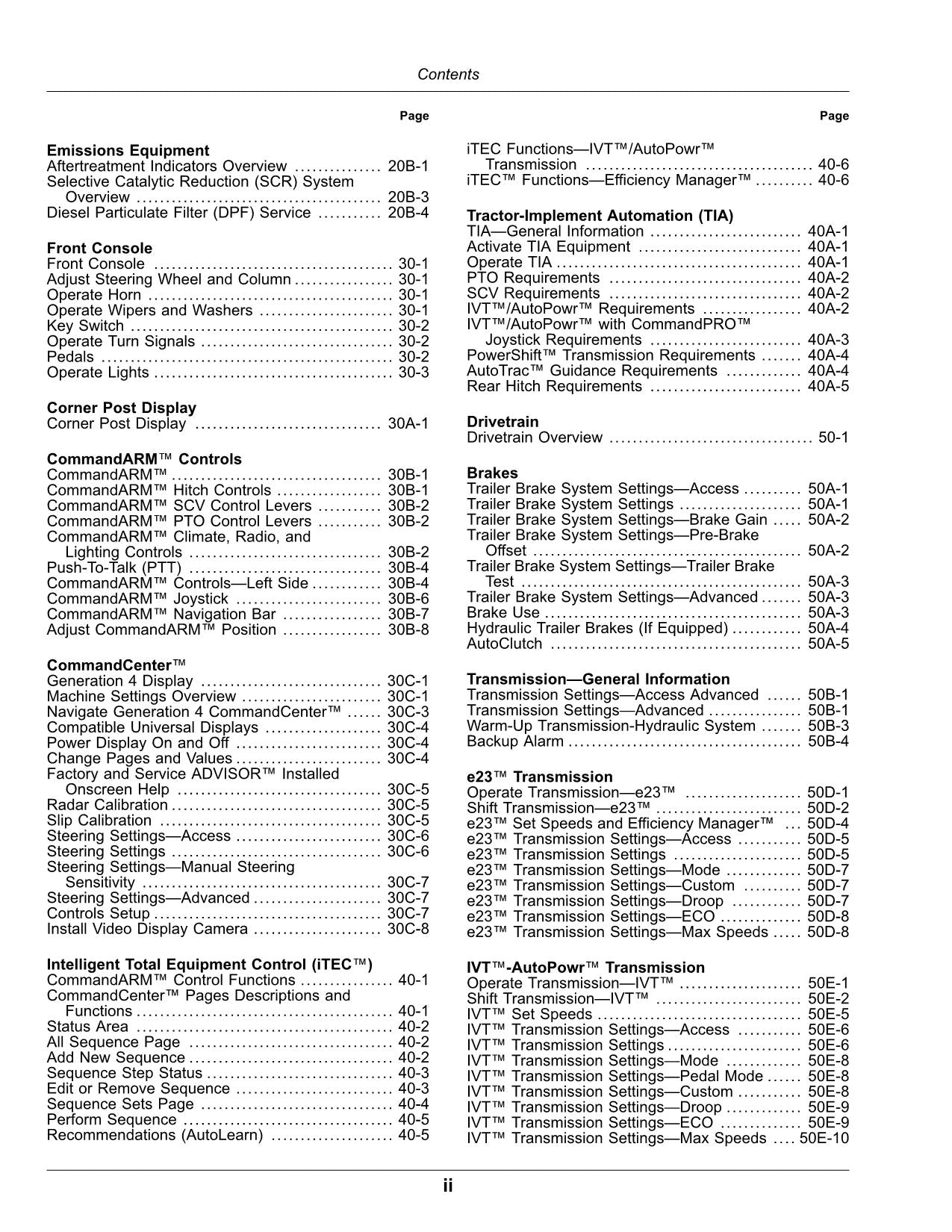 JOHN DEERE 8RT 340 410 310 370 TRAKTOR-BETRIEBSHANDBUCH Nr. 1